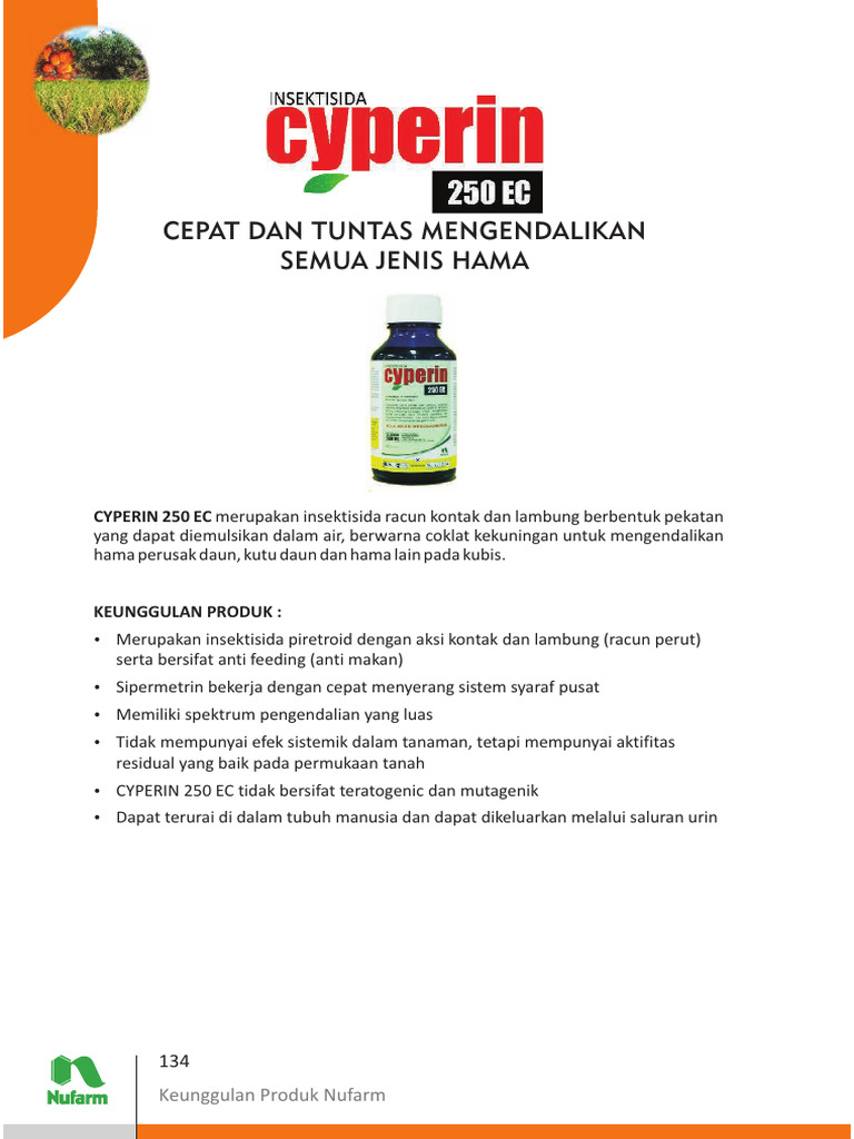 Cyperin 250EC - Insektisida Kubis | PDF