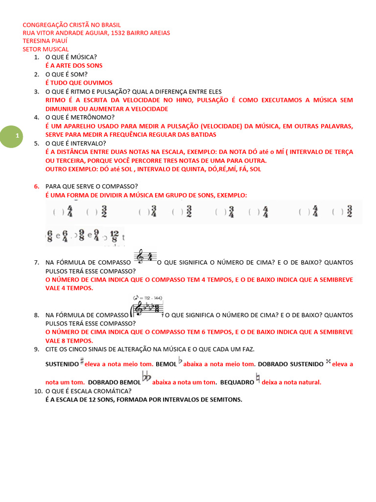 Fundamentos da Música e Ritmo | PDF