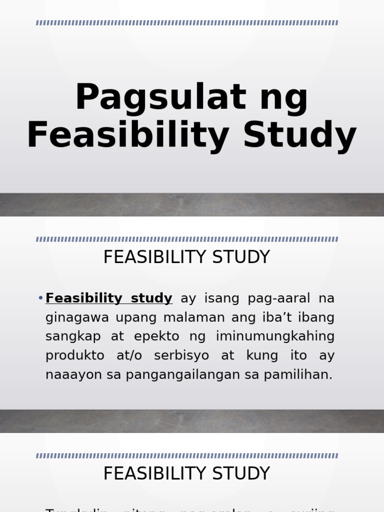Pagsulat NG Feasibility Study 1 | PDF