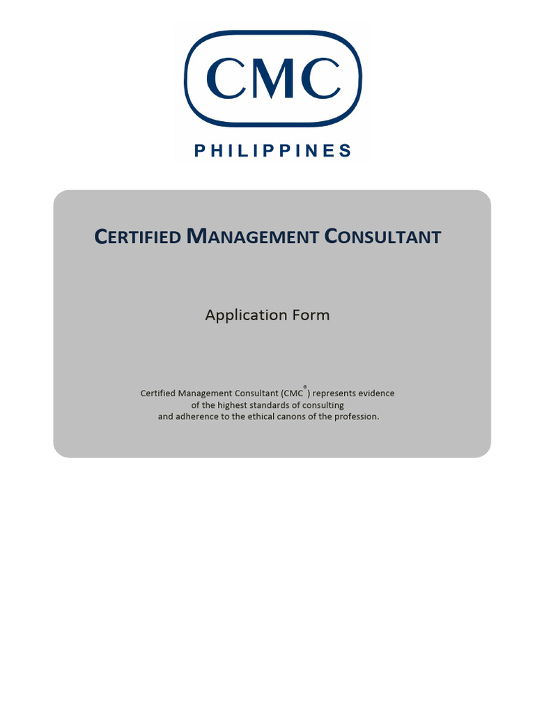 CMC Application Form2-1 | PDF | Professional Certification