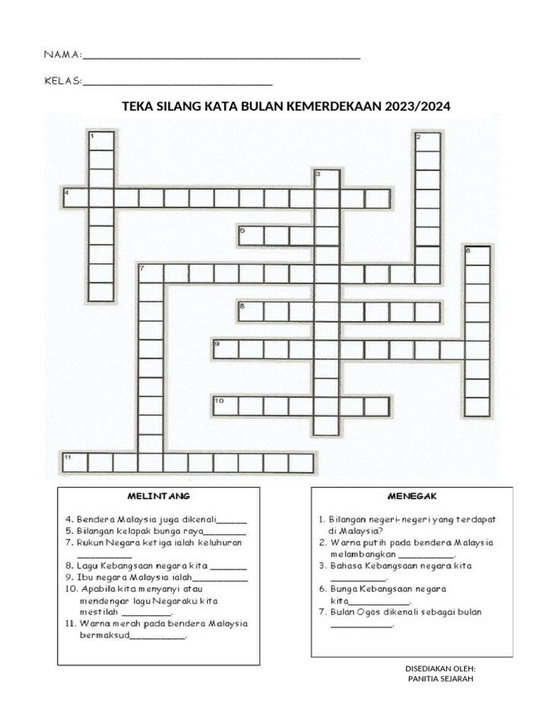 Silang Kata Sejarah | PDF