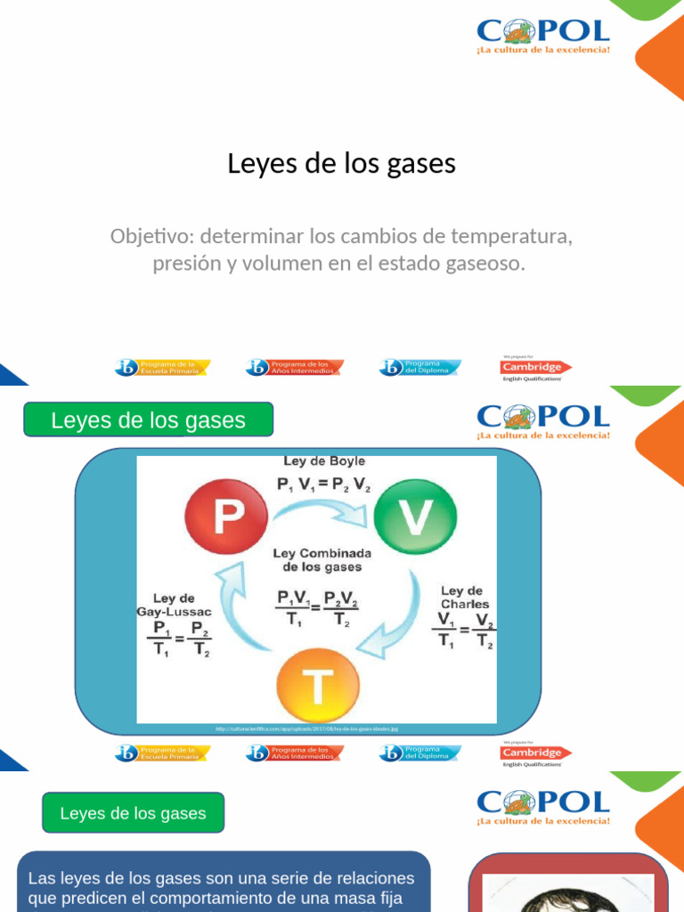 Leyes de los Gases: Boyle, Charles y Gay-Lussac | PDF | Gases | Mole ...