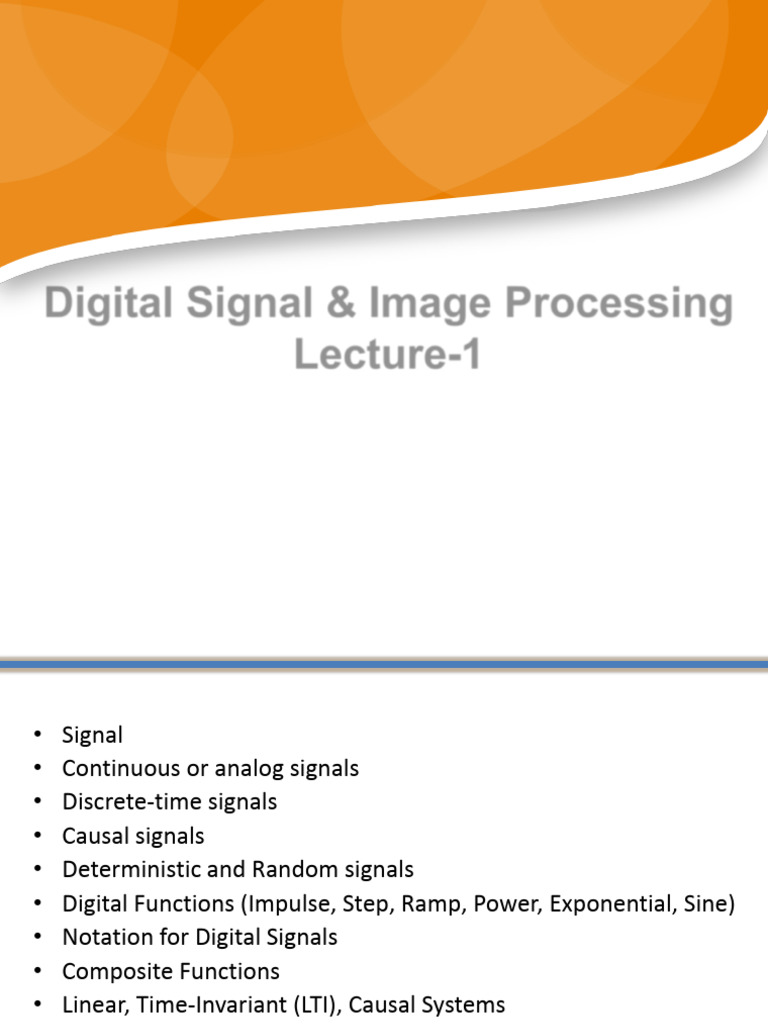 Digital Signal and Image Processing | PDF | Discrete Time And ...