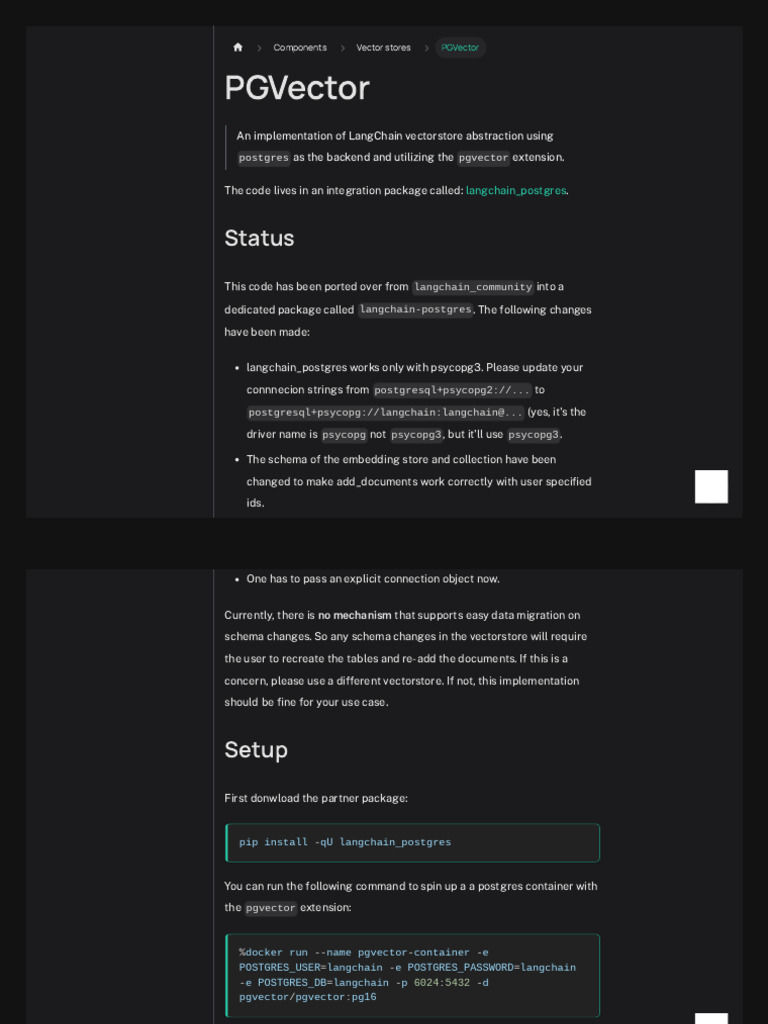 PGVector _ ?️? LangChain | PDF | Postgre Sql | Information Retrieval