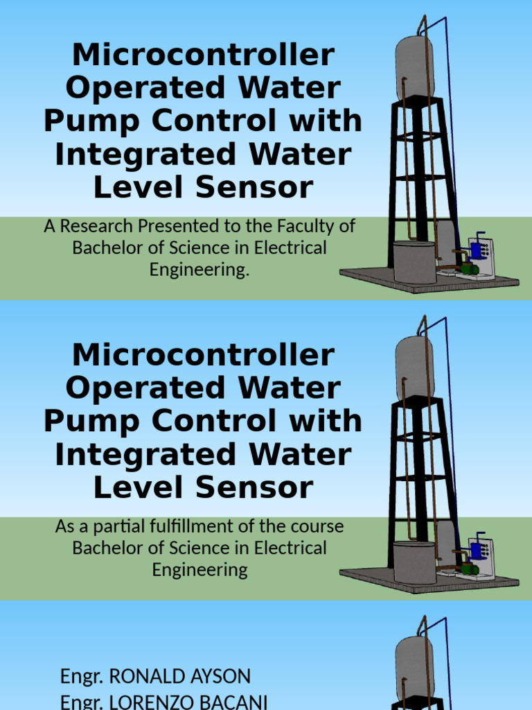 Microcontroller Operated Water Pump Control With Integrated Water | PDF ...