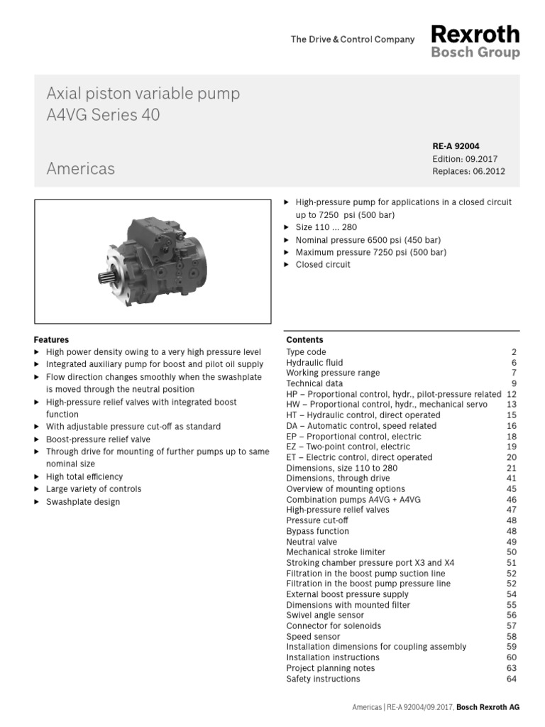 A4VG 40 Serisi | PDF | Pump | Valve