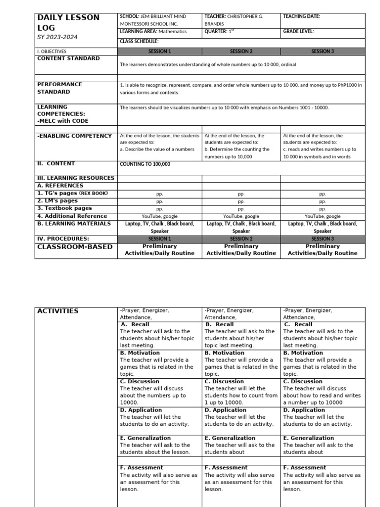 DLL Math | PDF | Pedagogy | Cognitive Science