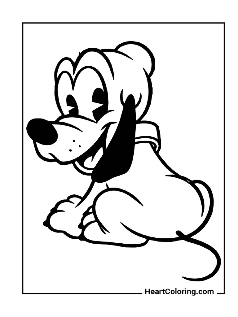 9047 12 Baby Pluto Mickey Mouse Coloring Pages | PDF