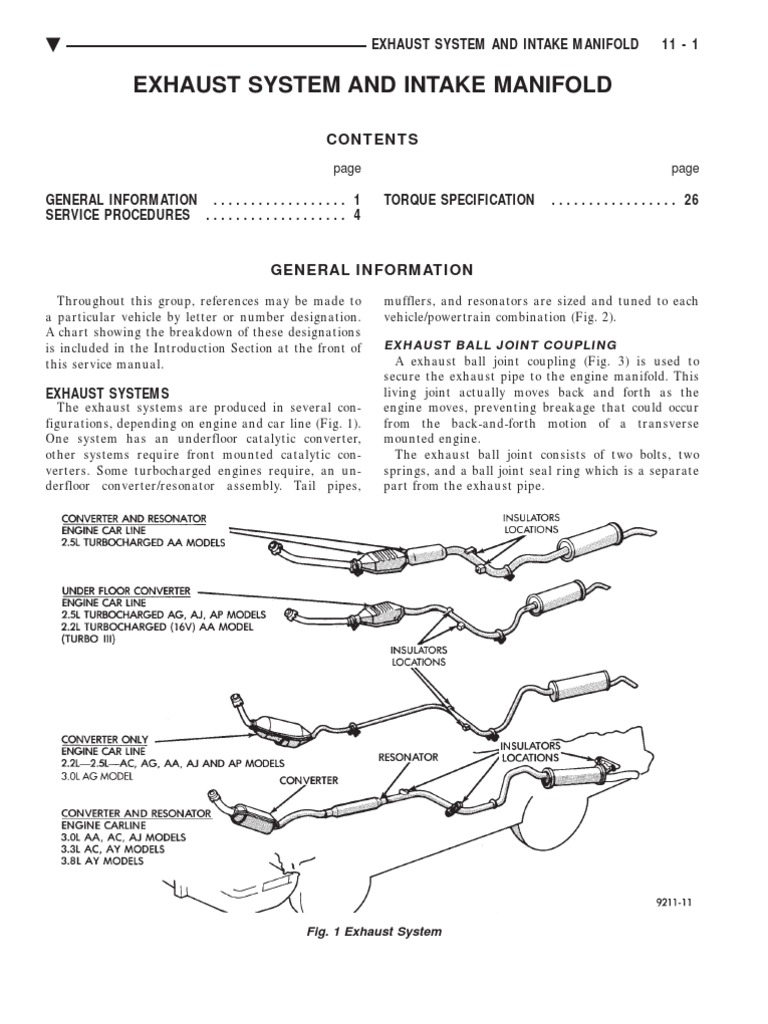 Exhaust System and Intake Manifold: Exhaust Ball Joint Coupling | PDF ...