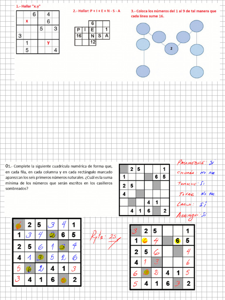 Semana 33 Rm 5sa Figuras Mágicas Ordenamientos Numéricos Pdf