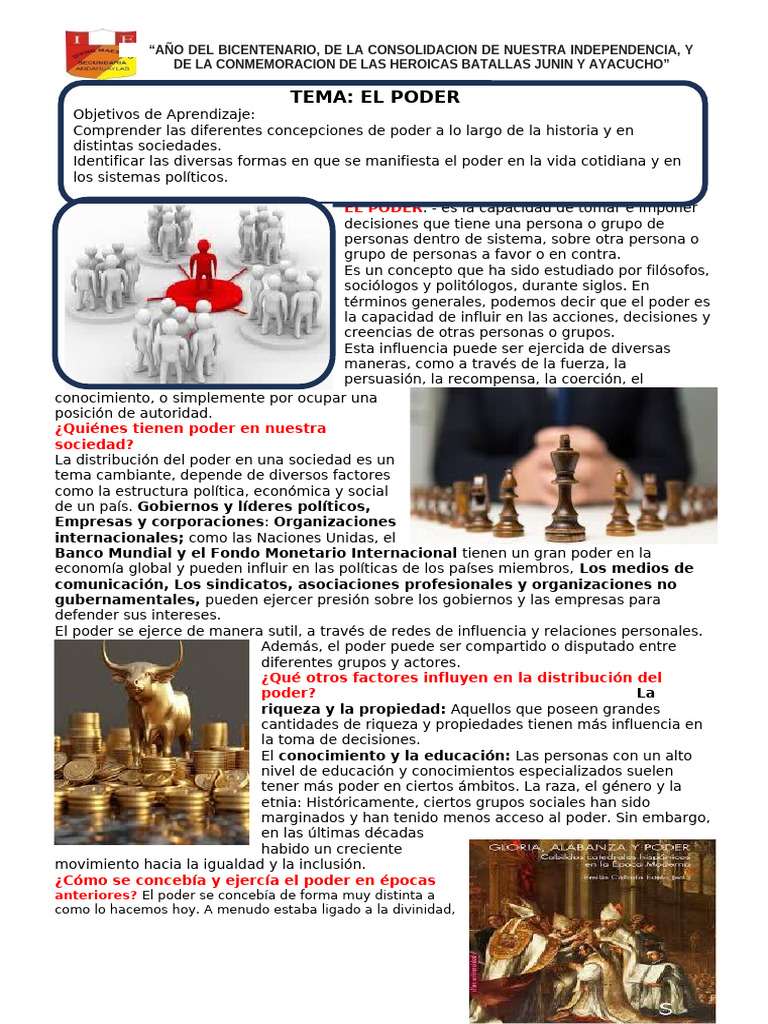 Concepciones del Poder en la Sociedad | PDF | Sociedad | Justicia
