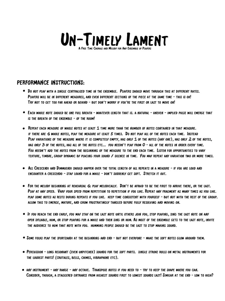 Untimely Lament C | PDF