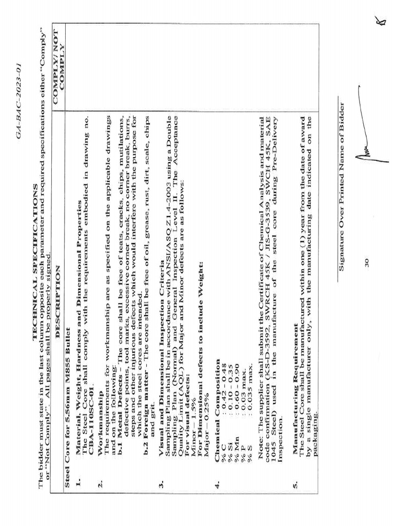 Specs 2023 01 steel core for 5 56mm m855 bullet 031 032 pdf
