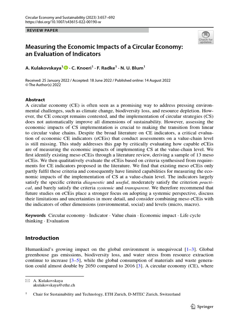 Circular Economy | PDF | Sustainability | Life Cycle Assessment