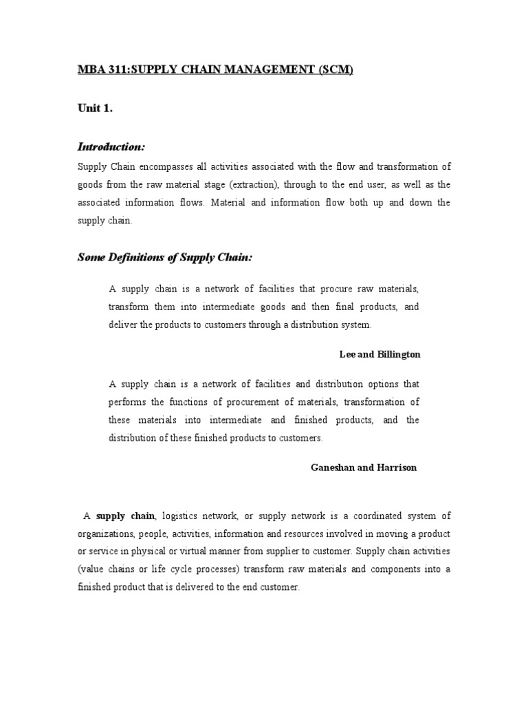 Understanding Supply Chain Management | PDF | Supply Chain Management ...