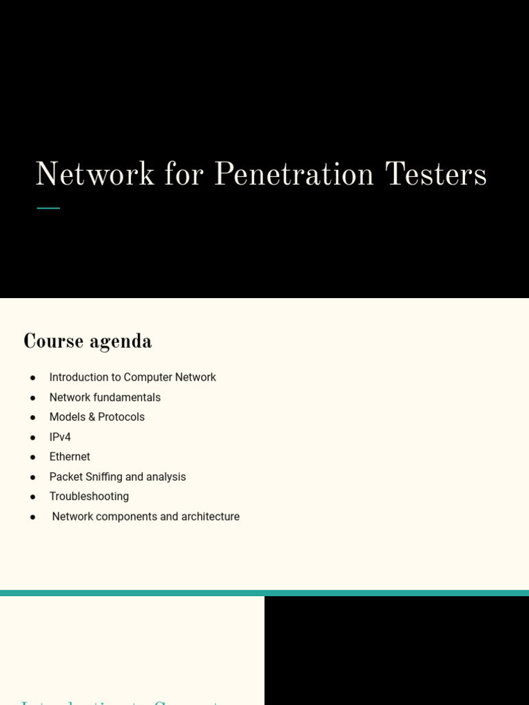 01 - Network For Pentesters | PDF | Computer Network | Osi Model