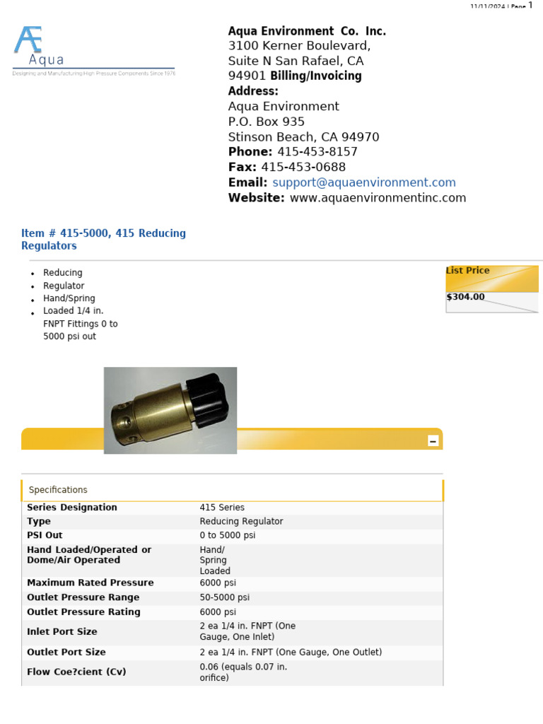 415 5000 415ReducingRegulators | PDF