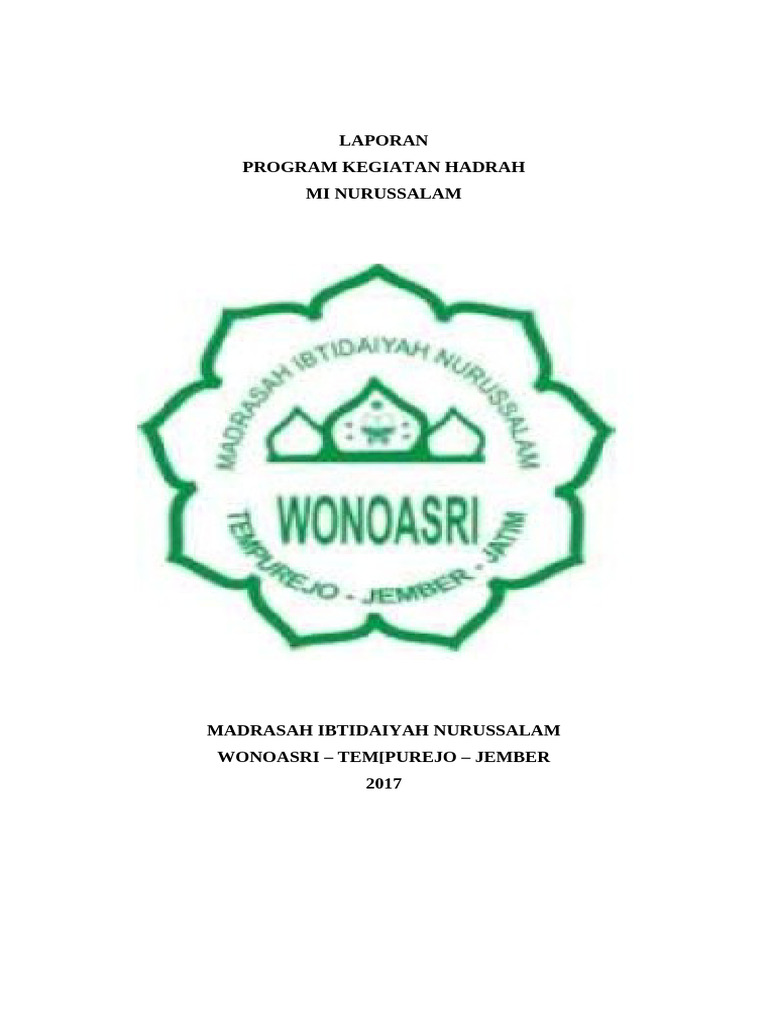 Program Kegiatan Hadrah MI Nurussalam | PDF