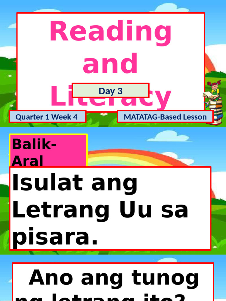 Reading and Literacy Q1 WEEK 4 Day 3 | PDF