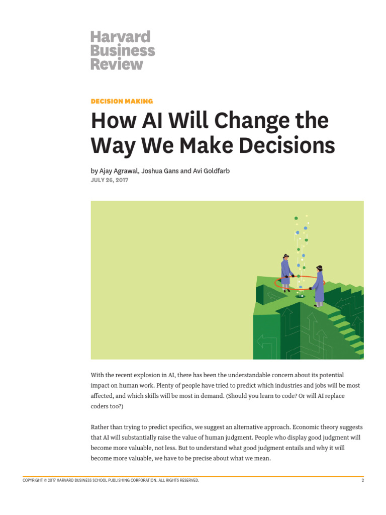 How AI Will Change The Way We Make Decisions. | PDF | Artificial ...