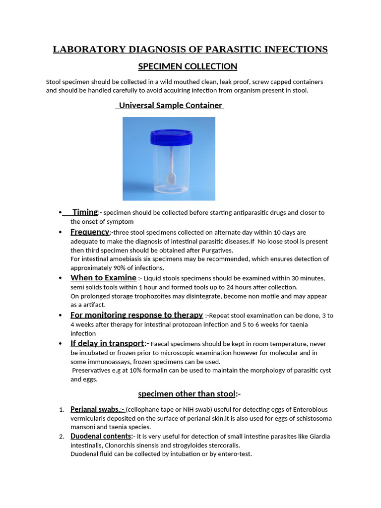 Laboratory Diagnosis of Parasitic Infections | PDF | Polymerase Chain ...