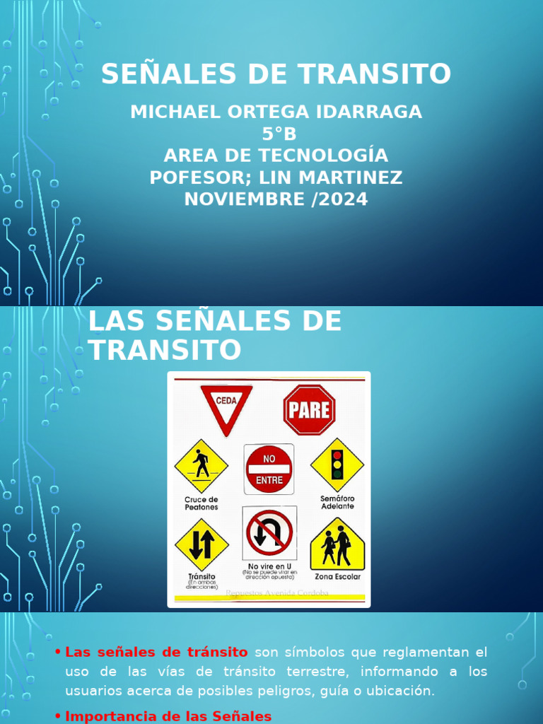 Las Señales De Transito Y Educacion Vial Pdf Tráfico Carretera Segura