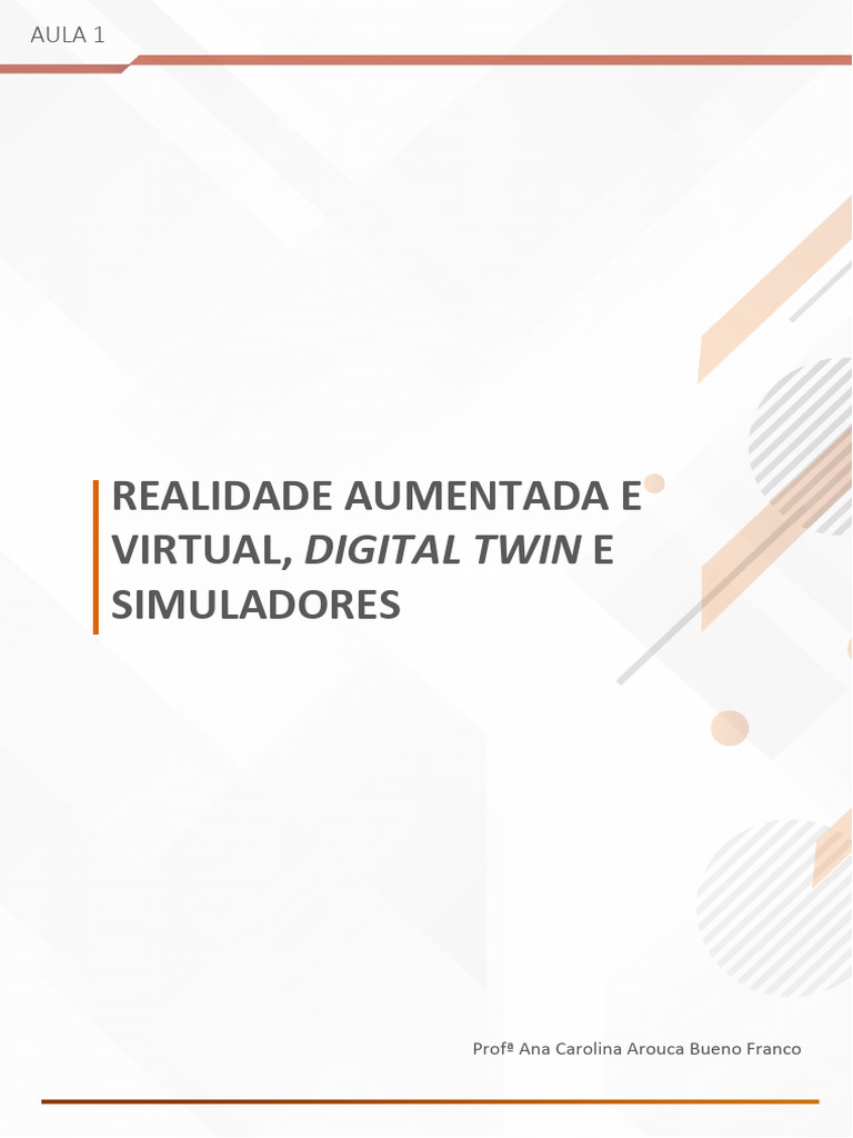 Realidade Aumentada e Virtual: Conceitos e Aplicações | PDF | Realidade ...
