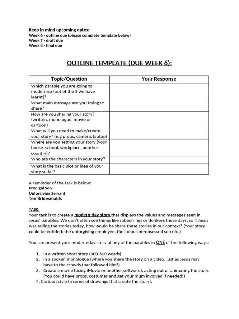 Writing a Modern Day Parable | PDF