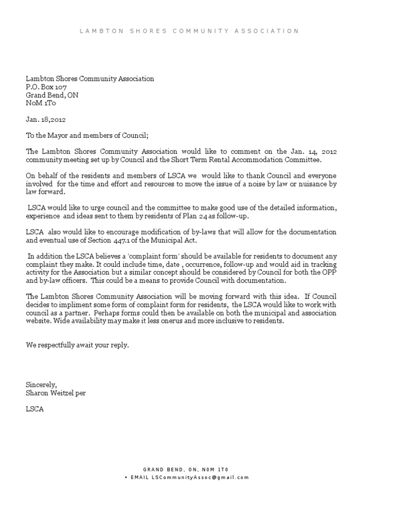 LSCA Council Jan 2012 | PDF