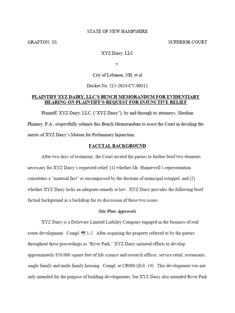 Bench Memorandum (S2816938x7A7A4) | PDF | Equity (Law) | Estoppel