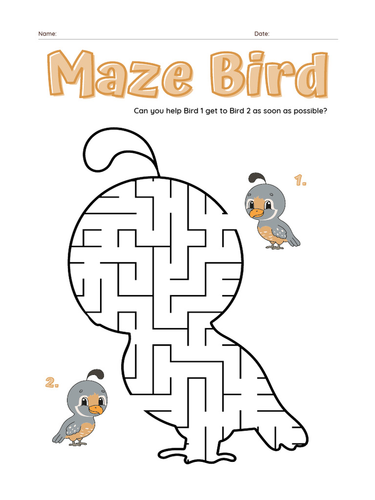 Maze Game Worksheet | PDF