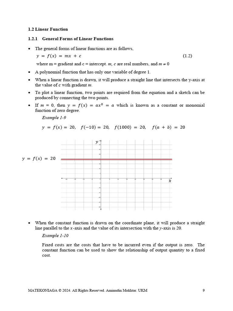 Understanding Linear Functions and Slopes | PDF | Demand | Mathematics