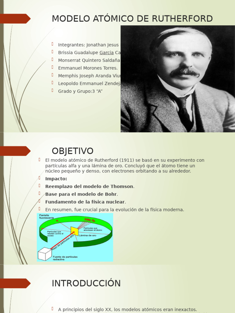 Modelo Atómico de Rutherford (1911) | PDF | Núcleo atómico | Átomos
