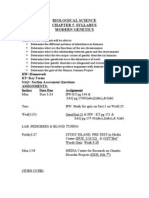 Biological Science Chapter 5 Syllabus 2012