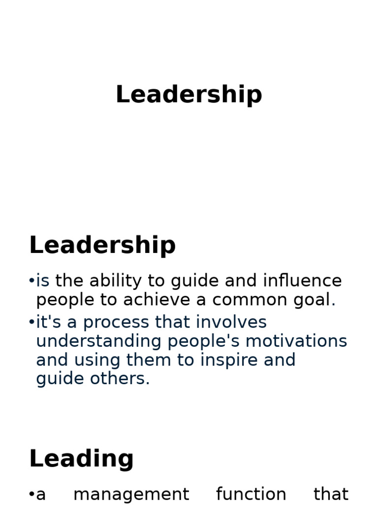 Leadership Pdf