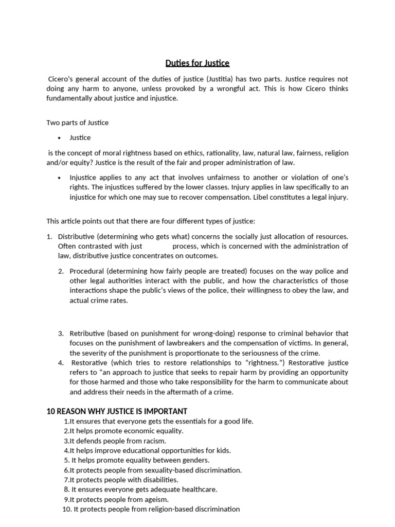 Duties of Justice Explained in Tagalog | PDF | Justice | Crime & Violence