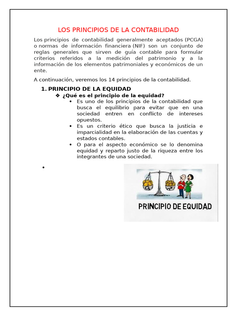 Los Principios de La Contabilidad | PDF | Contabilidad | Economias
