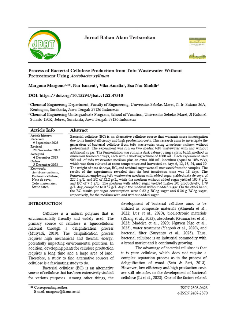 Jbat 2023 | PDF | Soybean | Sugar