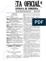 Gaceta Oficial de la república de Venezuela nº29887- 23 de agosto de 1972
