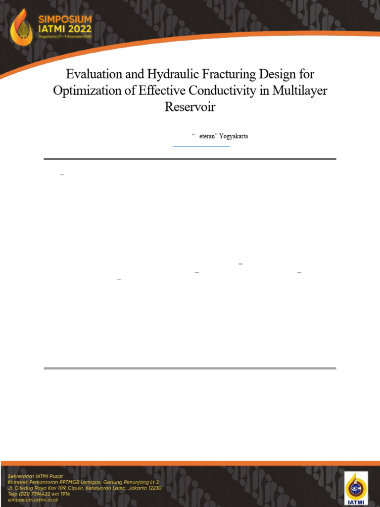 Hydraulic Fracturing Optimization in Indonesia | PDF | Petroleum ...