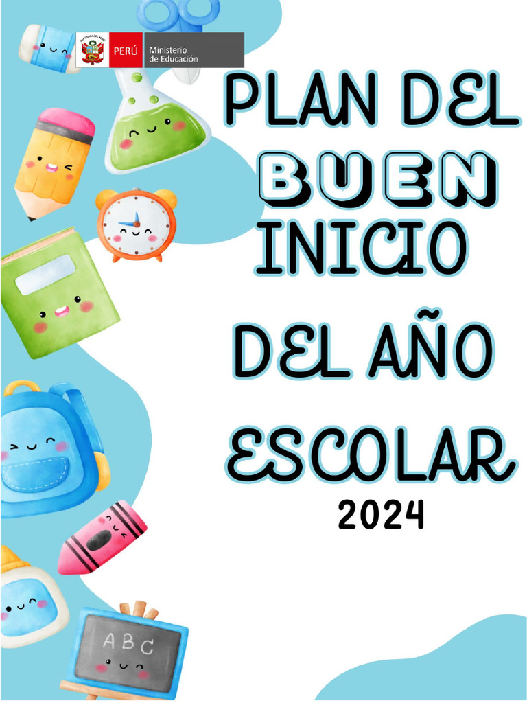 Plan de Buen Inicio Escolar 2024 | PDF | Escuelas | Educación primaria