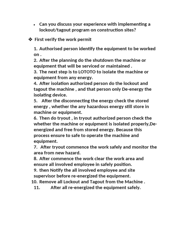 Lockout/Tagout Implementation Guide | PDF | Home & Garden | Computers