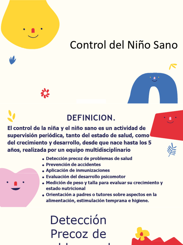 Control del Niño Sano: Guía Integral | PDF | Amamantamiento | Infantes