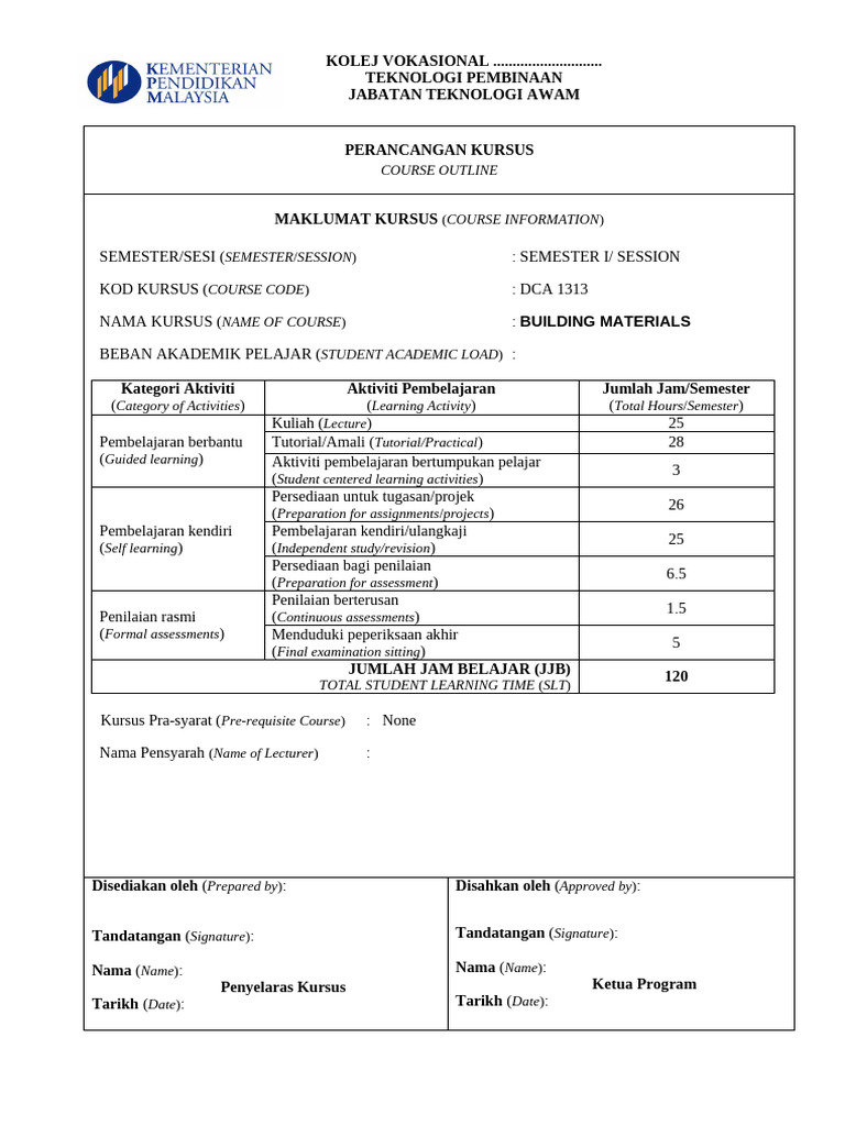 Building Materials Course Guide | PDF | Concrete | Cement