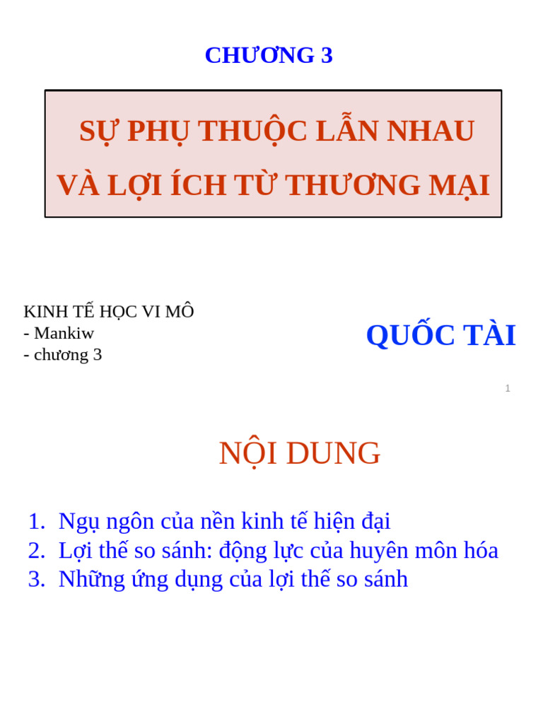 Chuong 3-Sự Phu Thuoc Lan Nhau Va Loi Ich Tu TM | PDF