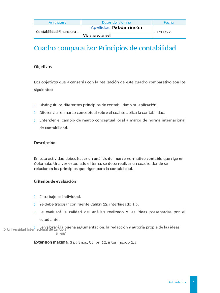 Principios de Contabilidad | PDF | Contabilidad | Estado financiero