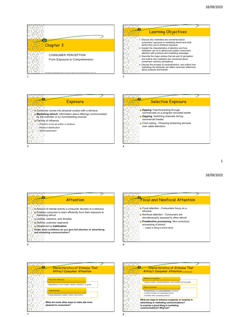 En Chapter 3 Perception Pdf Perception Attention