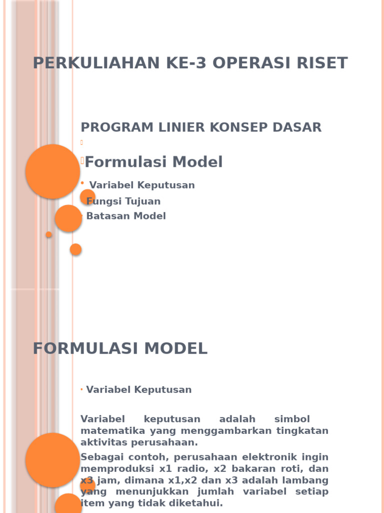 Variabel Keputusan dalam Program Linier | PDF