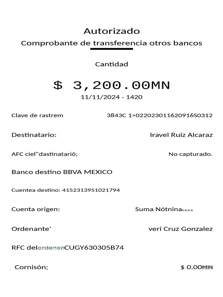 Comprobante de Transferencia Bancaria | PDF