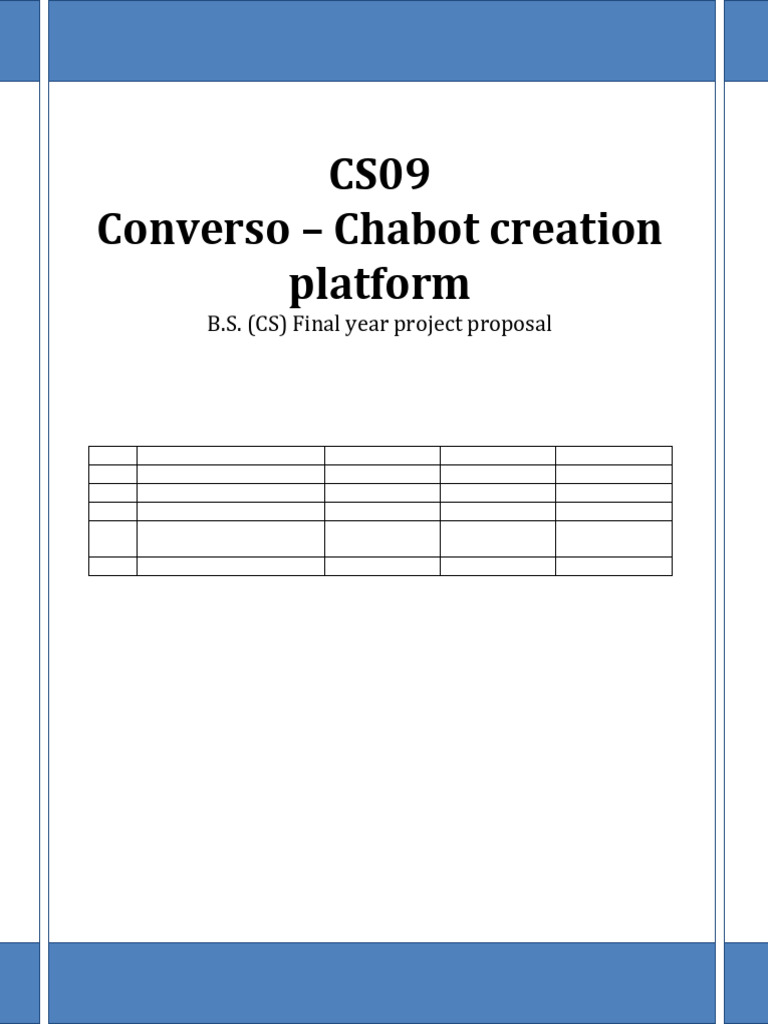 Converso Chatbot Project Proposal | PDF | Websites | World Wide Web